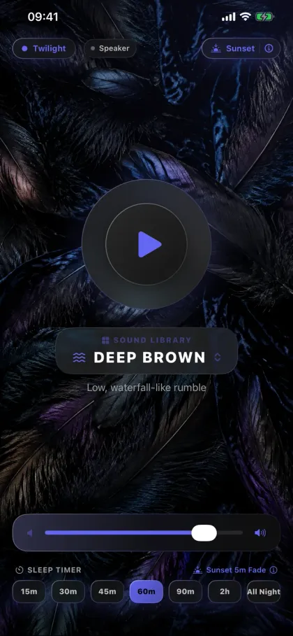 Nightfan player with sleep timer