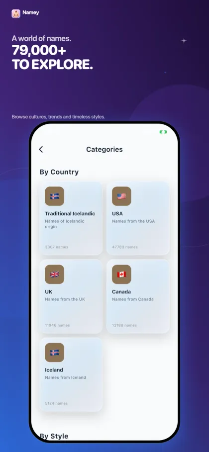 Namey screenshot: thousands