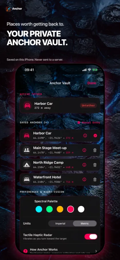 Anchor screenshot: private vault