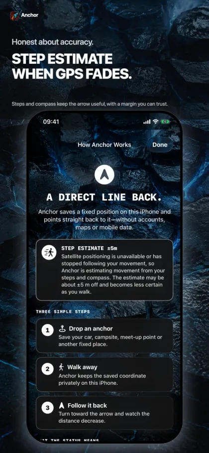 Anchor screenshot: step estimate